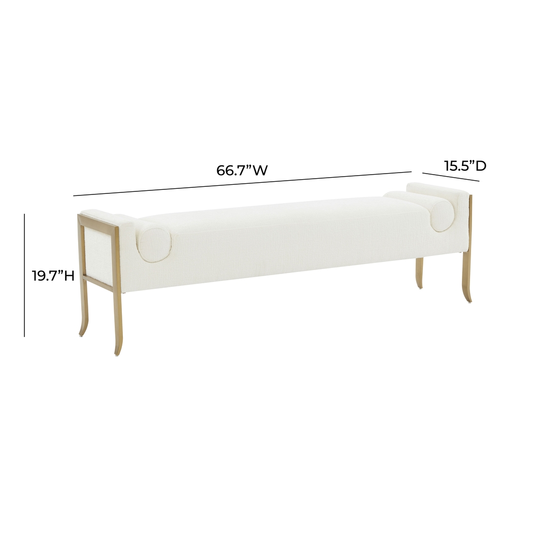 Grandey Cream Bench - Thumbnail - Image 6