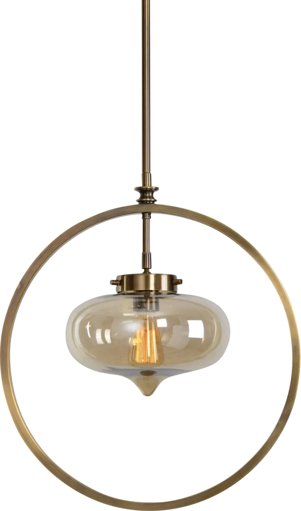 Grandview Court Brass Pendant - Thumbnail - Image 1