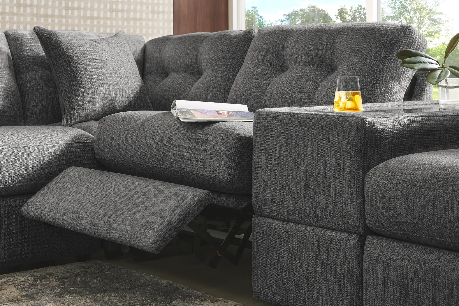 Granite 8 Pc Power Reclining ModularOne with Media Consoles - Image 7