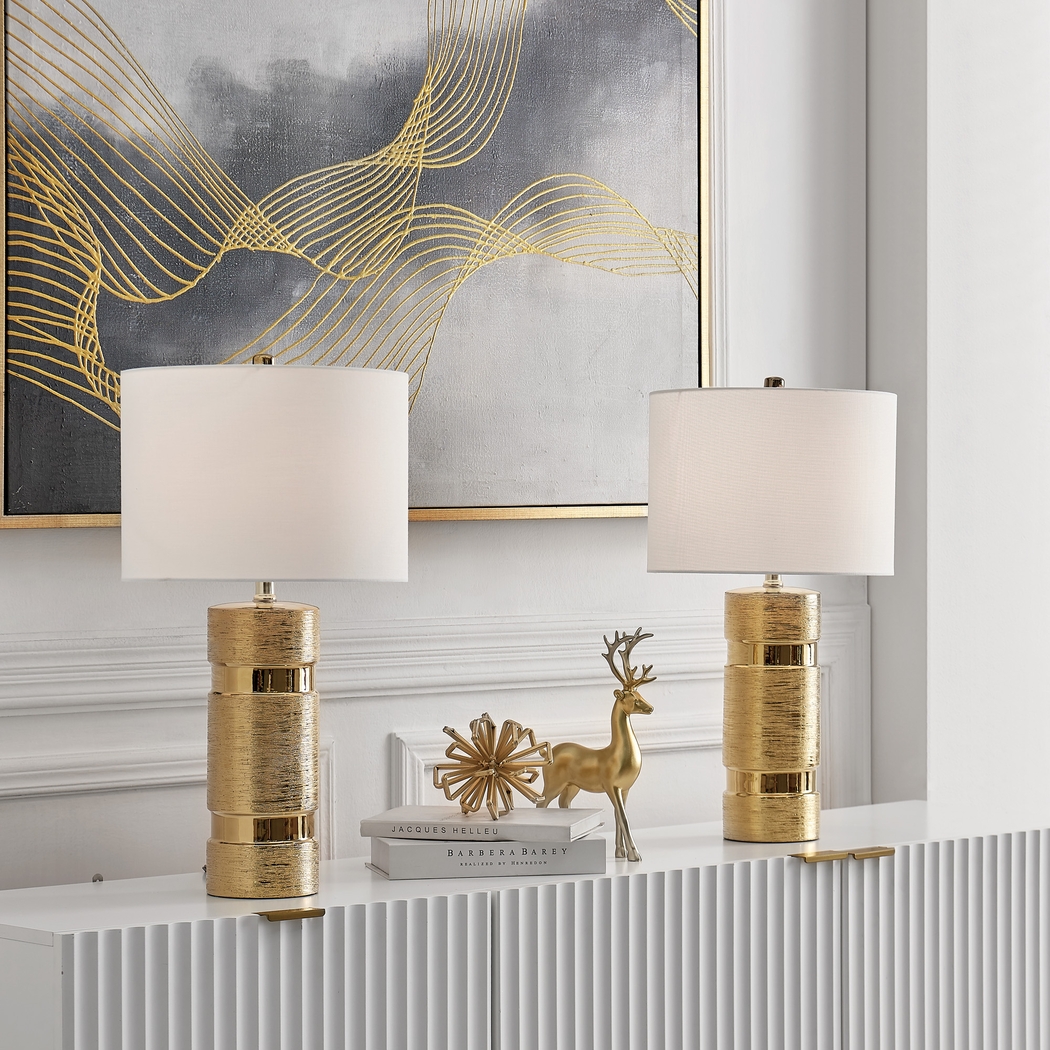 Granite Way Gold Table Lamp, Set of Two - Thumbnail - Image 4