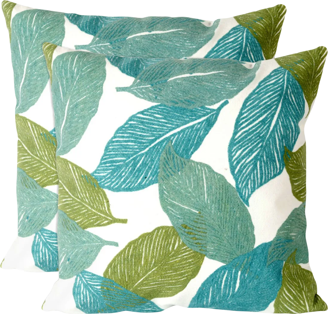 Granlow Aqua Indoor/Outdoor Accent Pillow, Set of Two - Thumbnail - Image 1