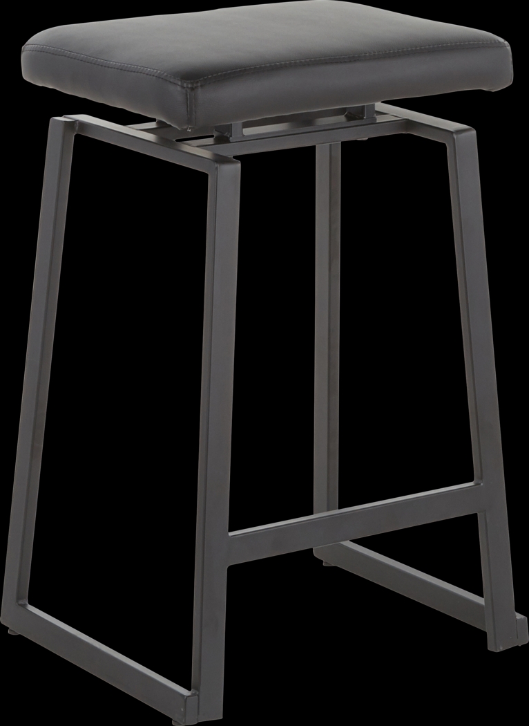 Grannis Black Counter Height Stool, Set of 2 - Thumbnail - Image 2