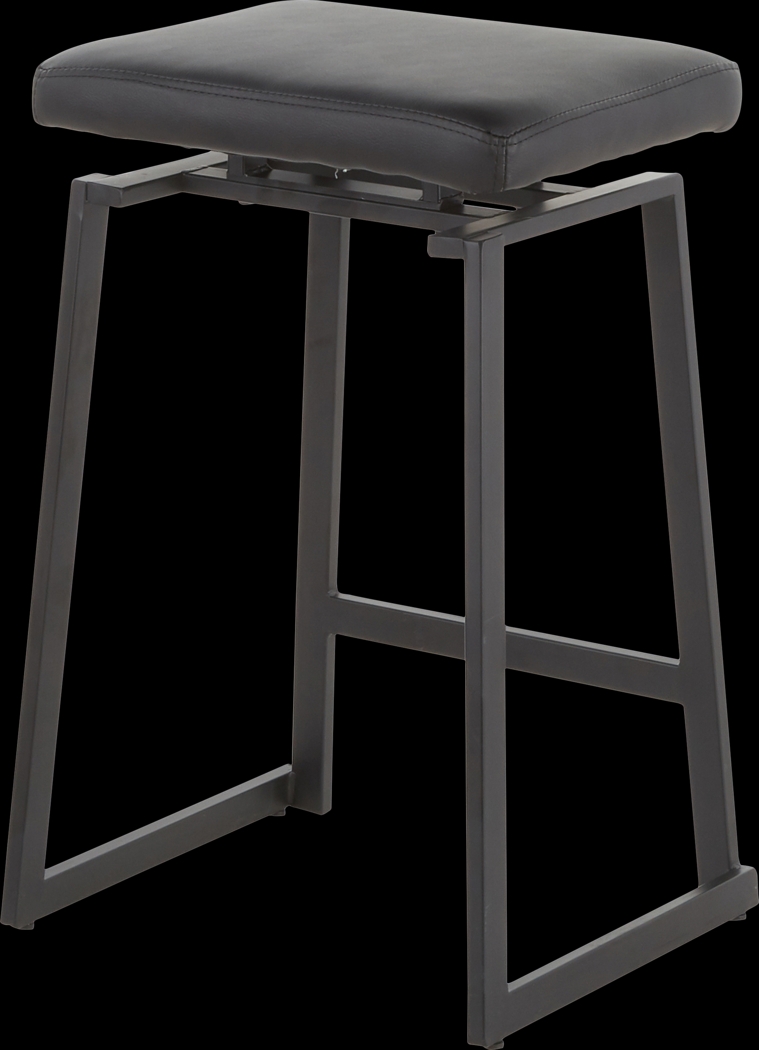 Grannis Black Counter Height Stool, Set of 2 - Thumbnail - Image 4