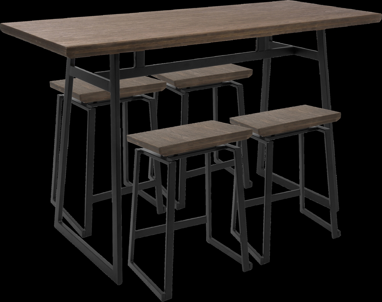 Grannis Brown Counter Height Table Set - Thumbnail - Image 1