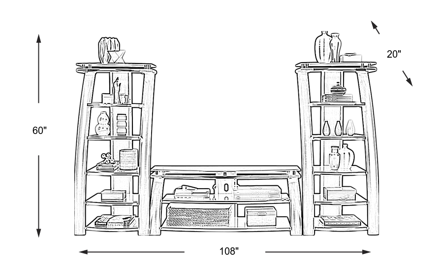 Dimension Image. Please refer to the Dimension Tab on this page for dimension details.
