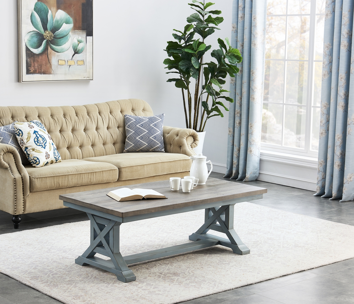 Grantland Blue Cocktail Table - Thumbnail - Image 3