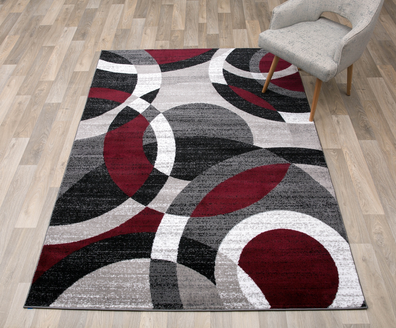 Grantley Red 5'3 x 7'3 Rug - Thumbnail - Image 3