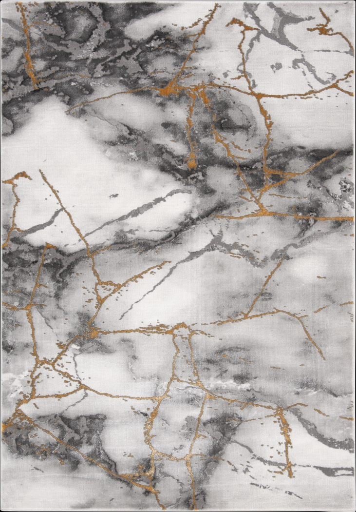Cracked Marble Gray 4' x 6' Rug - Thumbnail - Image 1