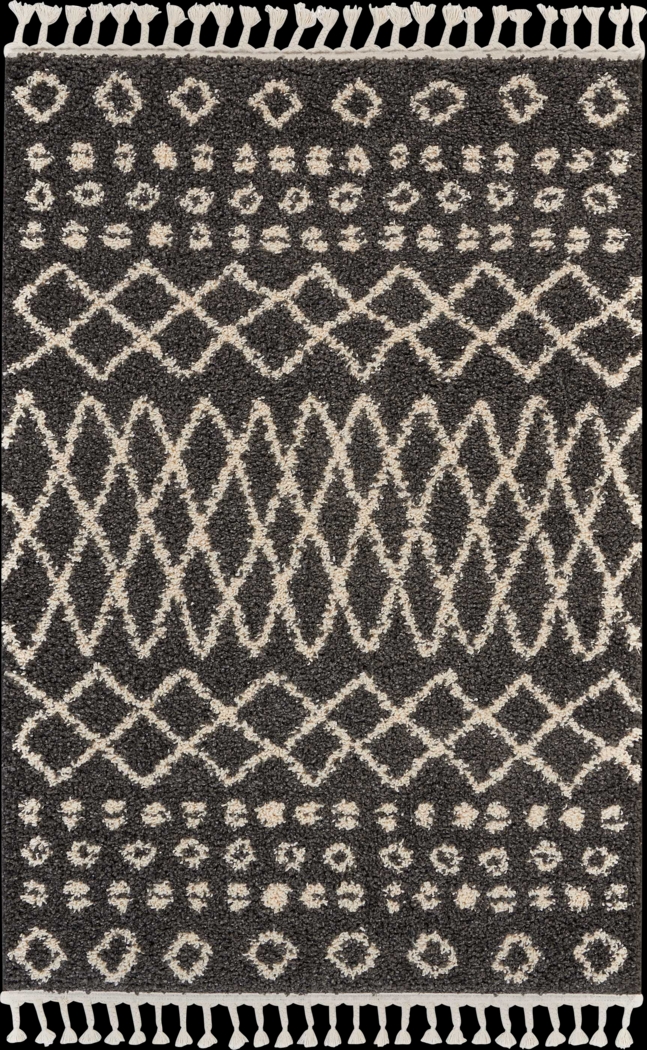 Graphic Patterns Charcoal 7'10 x 10'6 Rug - Thumbnail - Image 1