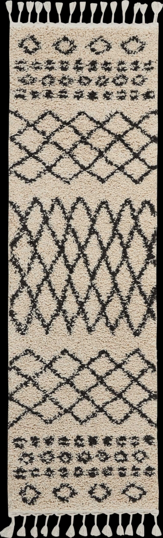 Graphic Patterns Cream 2'2 x 8'1 Runner Rug - Thumbnail - Image 1