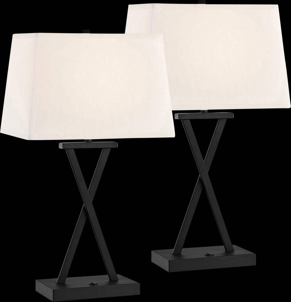 Grassmere Gate Black Table Lamps, Set of 2 - Thumbnail - Image 1