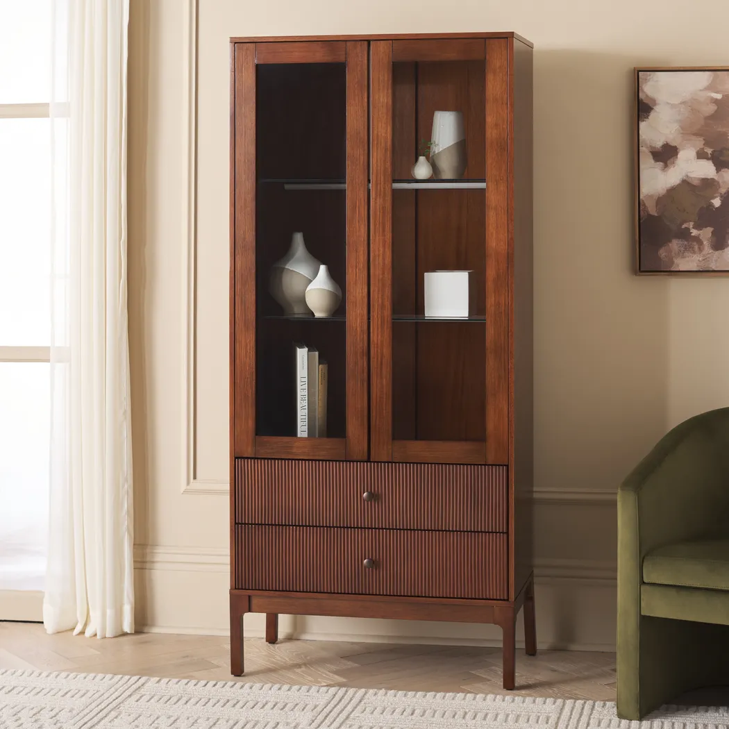 Gravher I Brown Curio Cabinet - Image 2