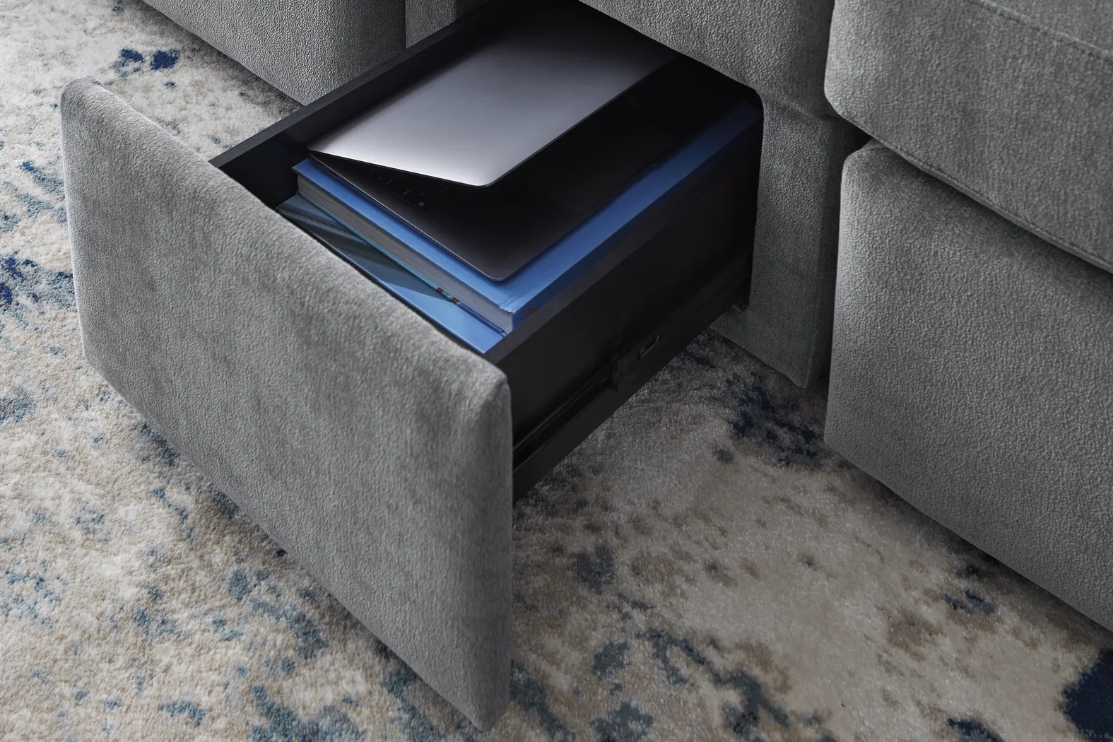 Gray 3 Pc Power Reclining ModularOne with Media Console - Image 6