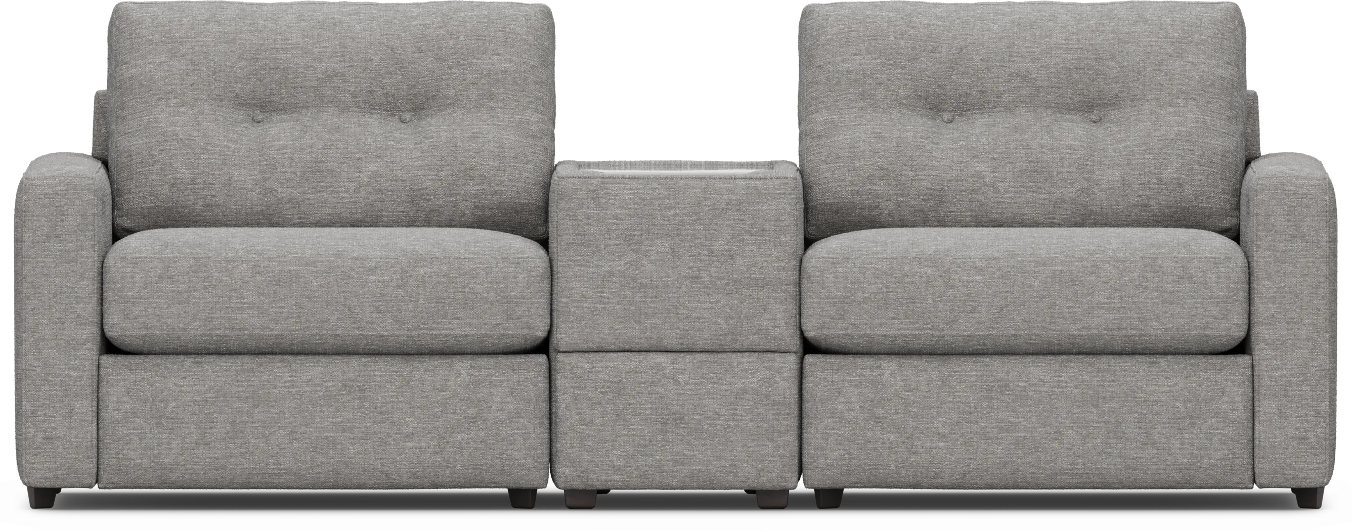 Gray 3 Pc Power Reclining ModularOne with Media Console - Thumbnail - Image 2