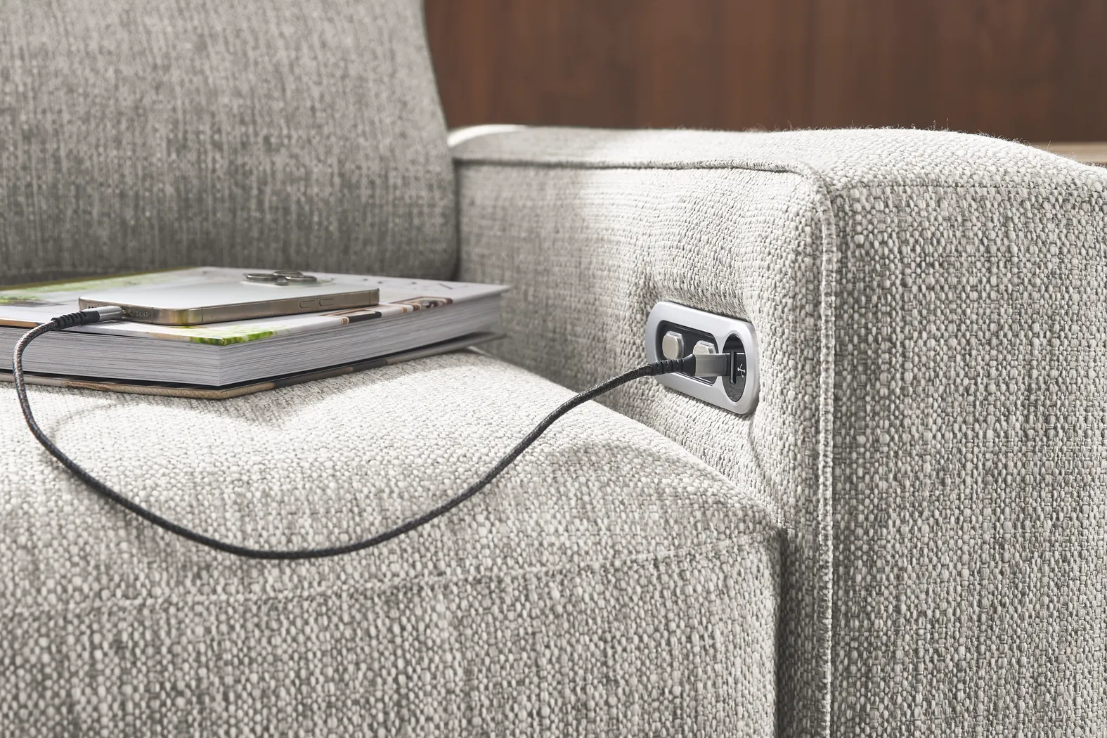 Gray 3 Pc Power Reclining ModularOne - Image 8