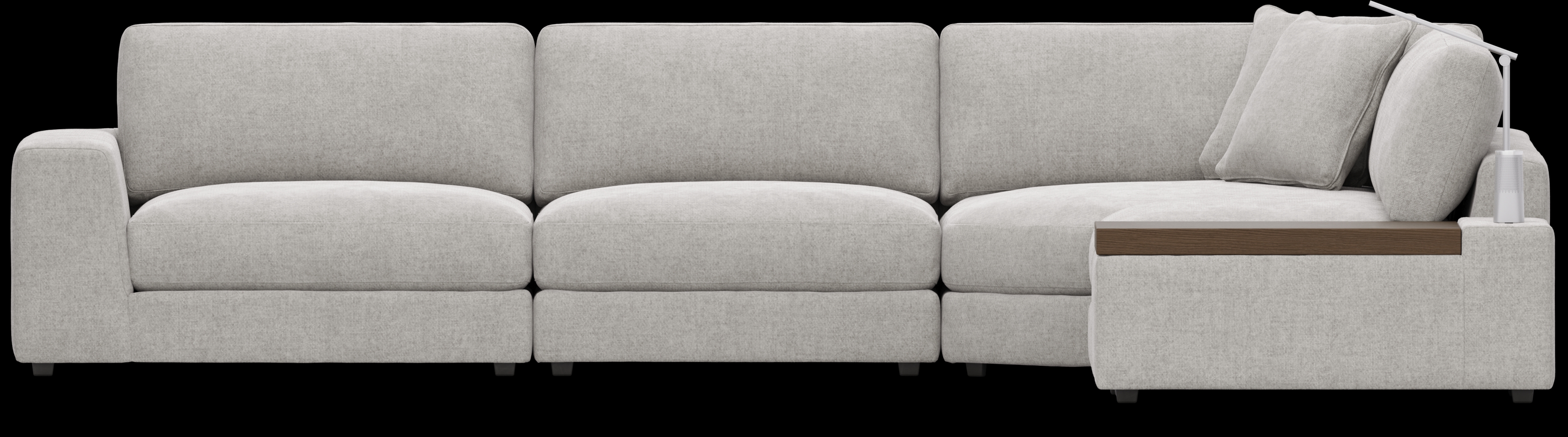 Gray 5 Pc ModularThree with Media Console - Thumbnail - Image 3