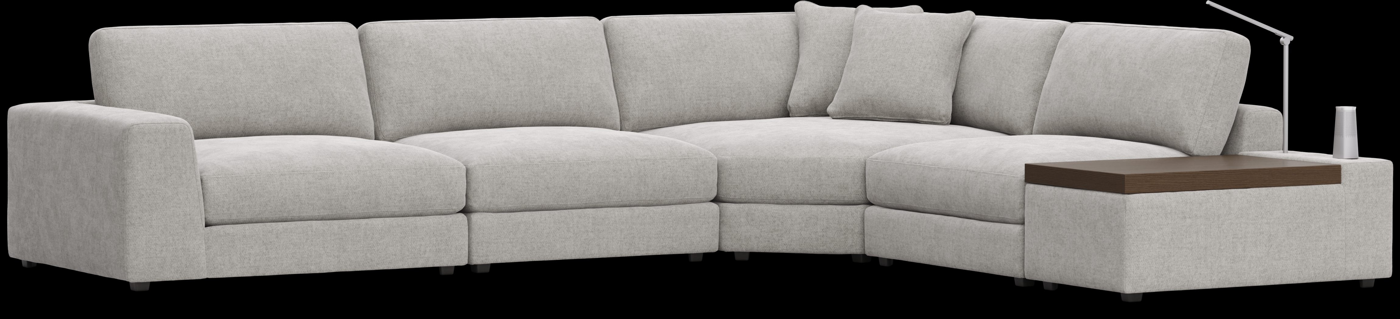 Gray 5 Pc ModularThree with Media Console - Thumbnail - Image 2