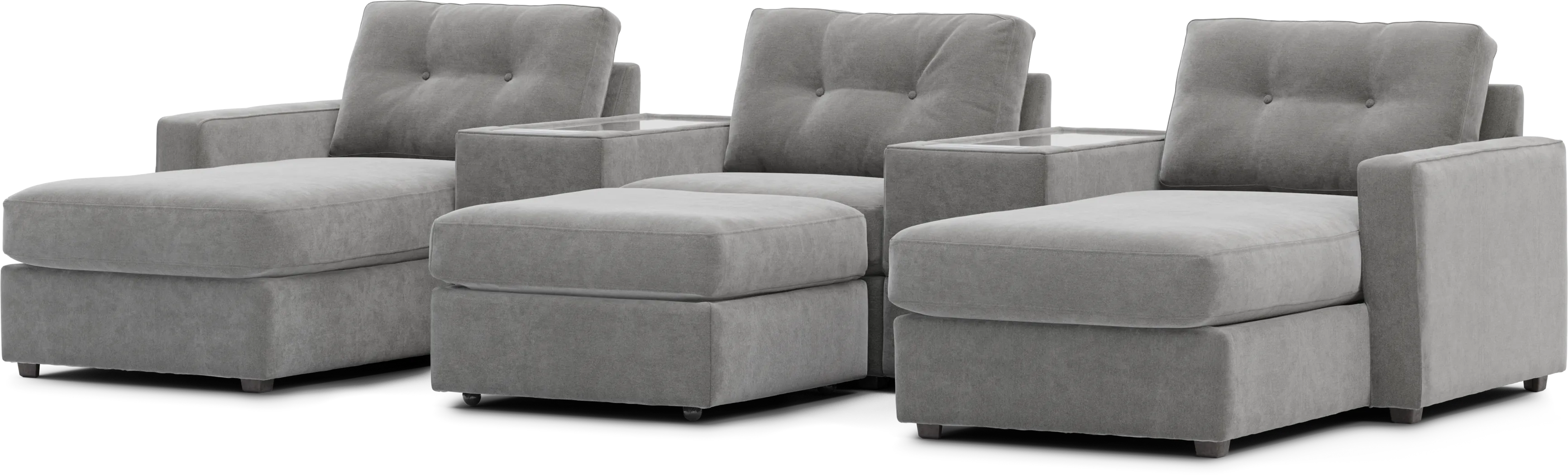 Gray 6 Pc ModularOne with Media Consoles - Image 5