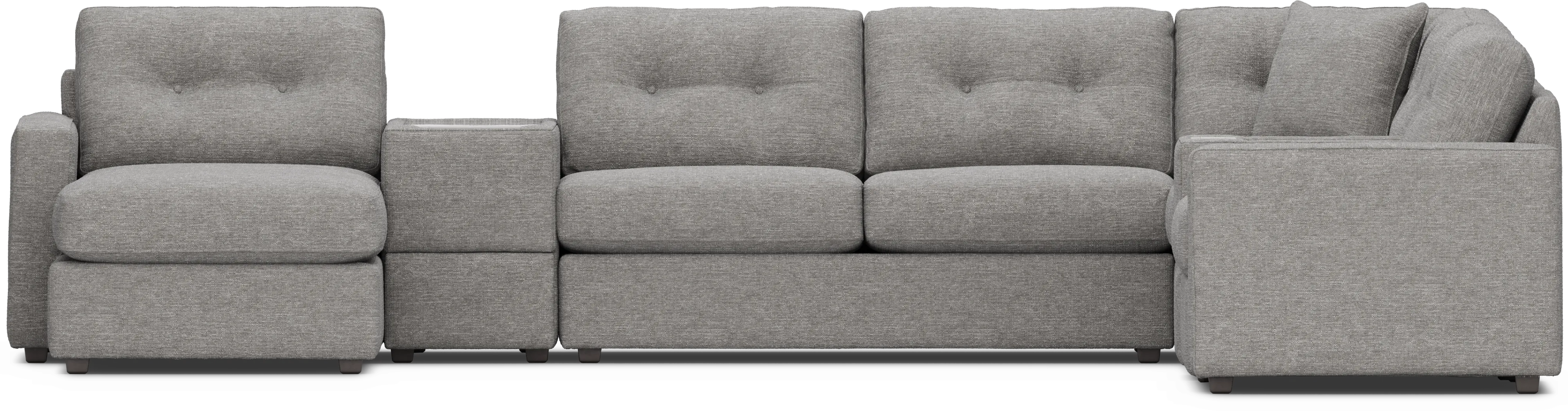 Gray 7 Pc ModularOne Sleeper with Media Consoles - Thumbnail - Image 3