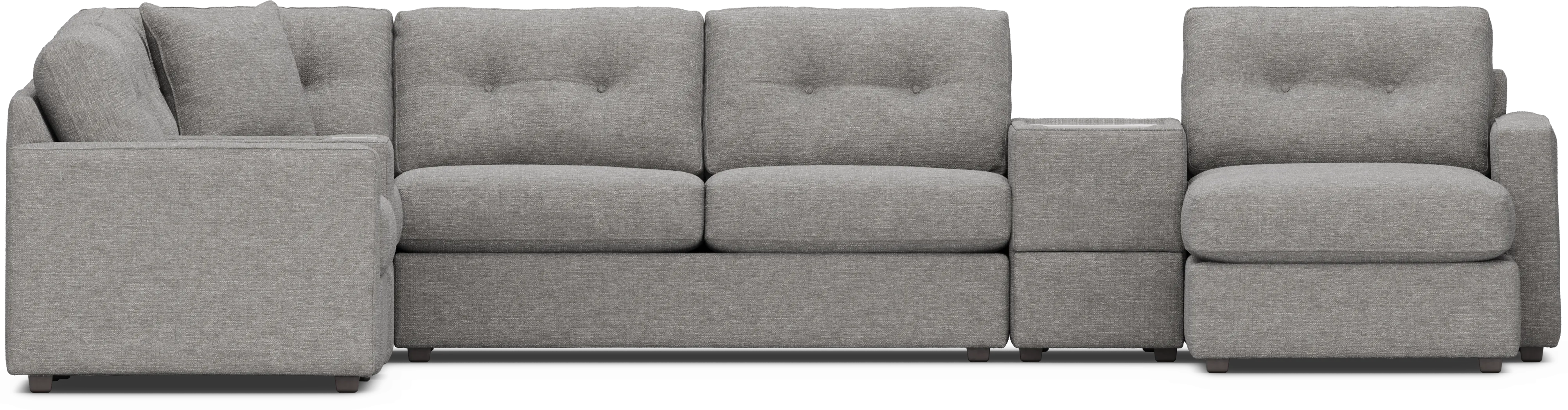 Gray 7 Pc ModularOne Sleeper with Media Consoles - Thumbnail - Image 3
