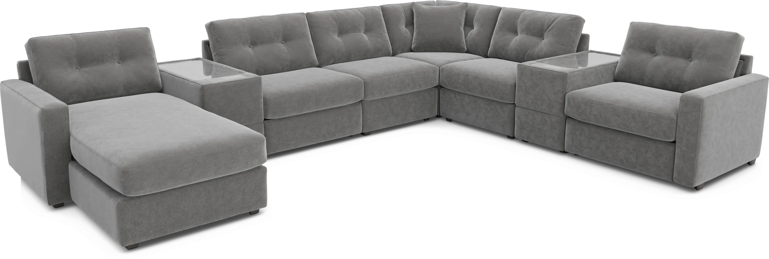 Gray 8 Pc ModularOne with Media Consoles - Thumbnail - Image 1