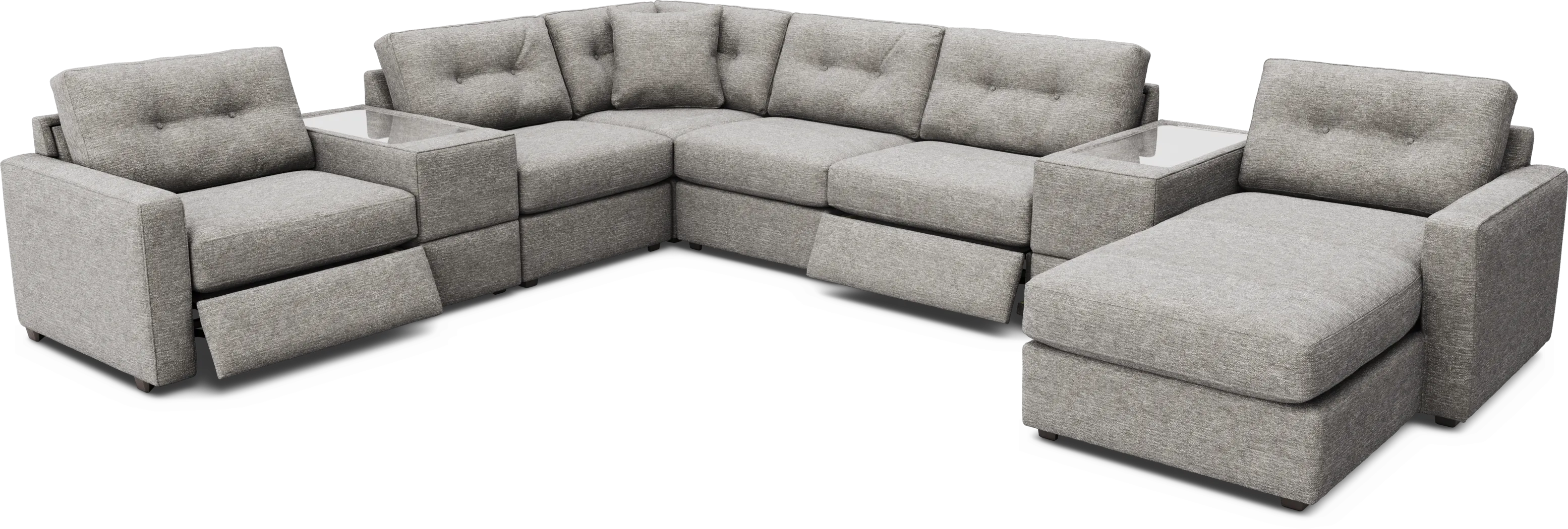 Gray 8 Pc Power Reclining ModularOne - Thumbnail - Image 1