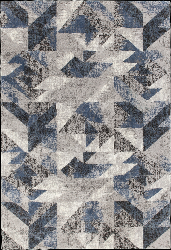 Gray Prism Blue 7'10 x 9'10 Rug - Thumbnail - Image 1