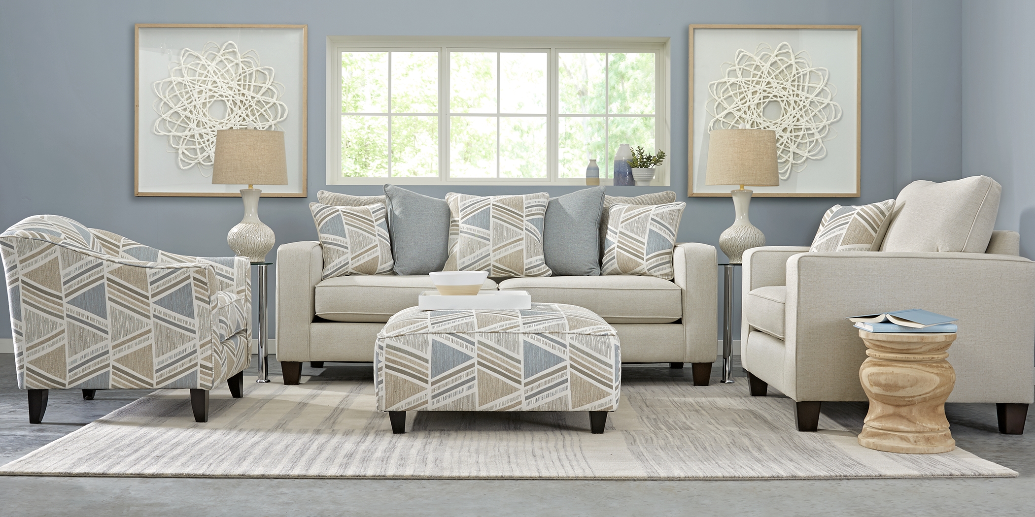 Grayfield Cream 2 Pc Living Room - Thumbnail - Image 1
