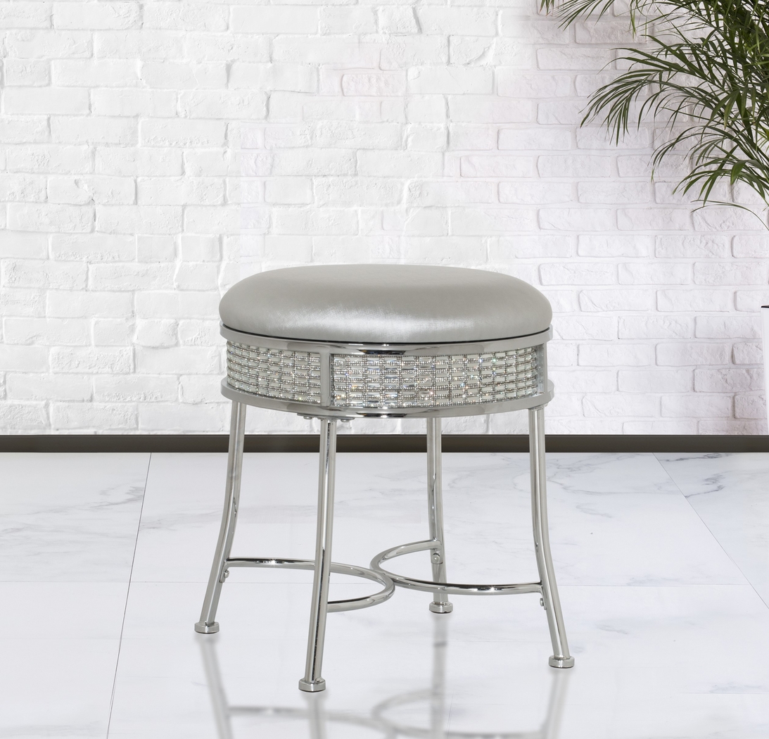 Grayhampton Gray Vanity Stool - Thumbnail - Image 5