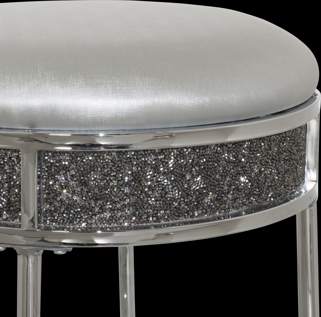 Grayhampton Silver Vanity Stool - Thumbnail - Image 3