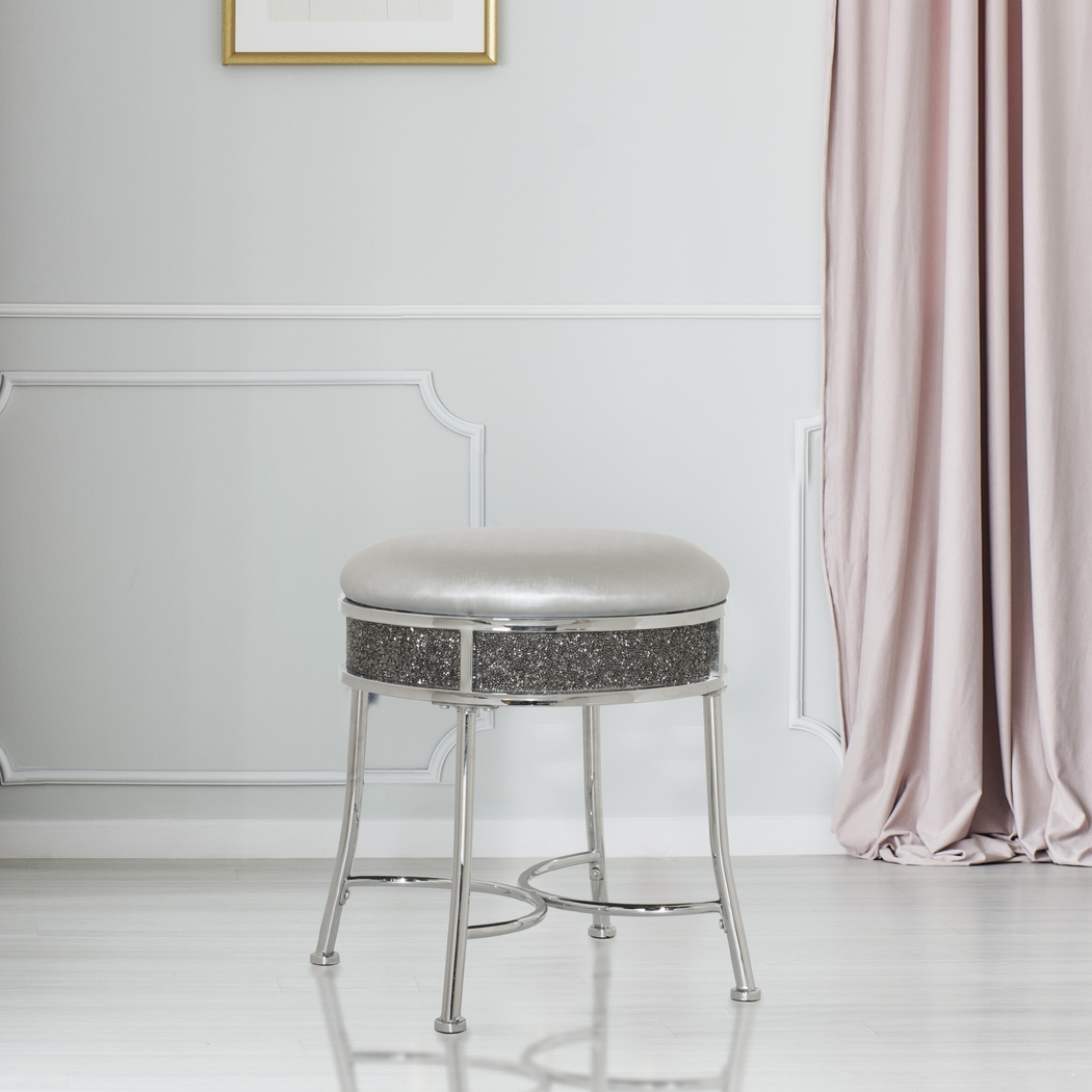 Grayhampton Silver Vanity Stool - Thumbnail - Image 6