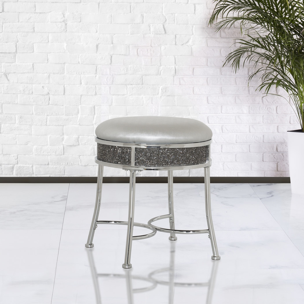 Grayhampton Silver Vanity Stool - Thumbnail - Image 7