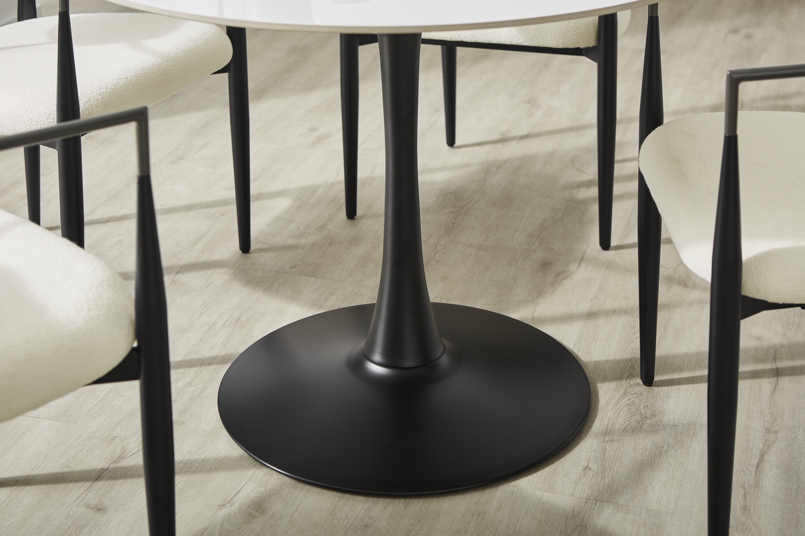 Grayhill White 5 Pc Dining Room with Sambuca Ivory Chairs - Thumbnail - Image 3