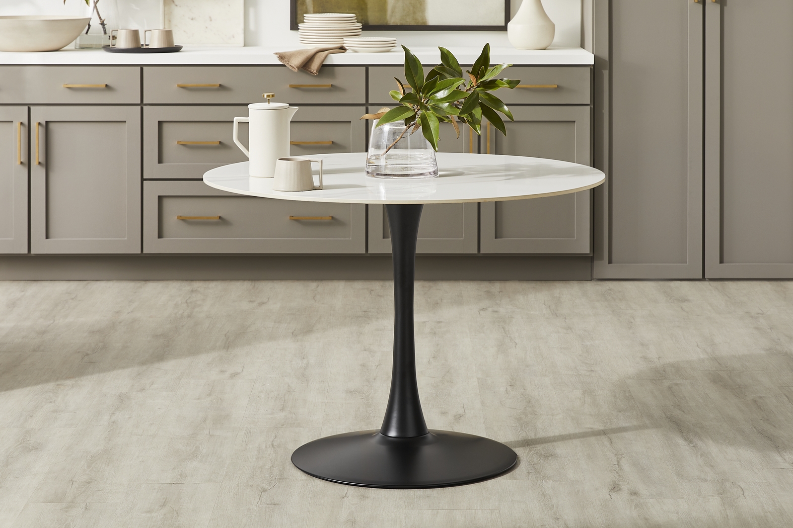 Grayhill White 5 Pc Dining Room with Sambuca Ivory Chairs - Thumbnail - Image 5