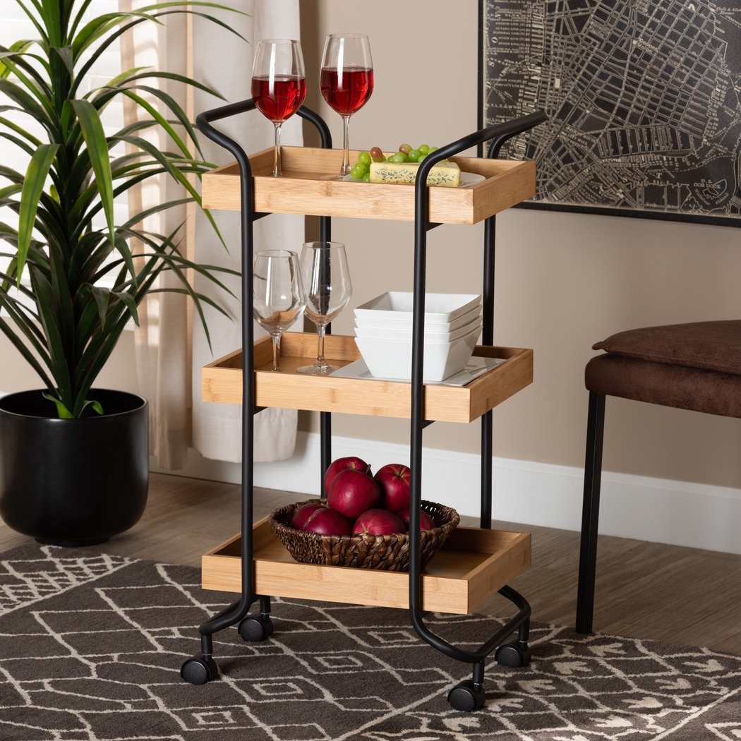 Graylyne Brown Kitchen Cart - Thumbnail - Image 2
