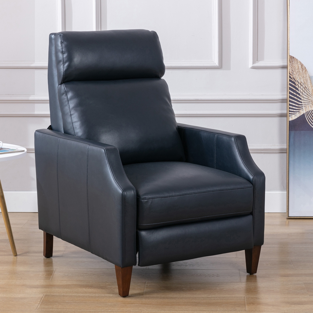 Grayview Blue Push Back Recliner - Thumbnail - Image 2
