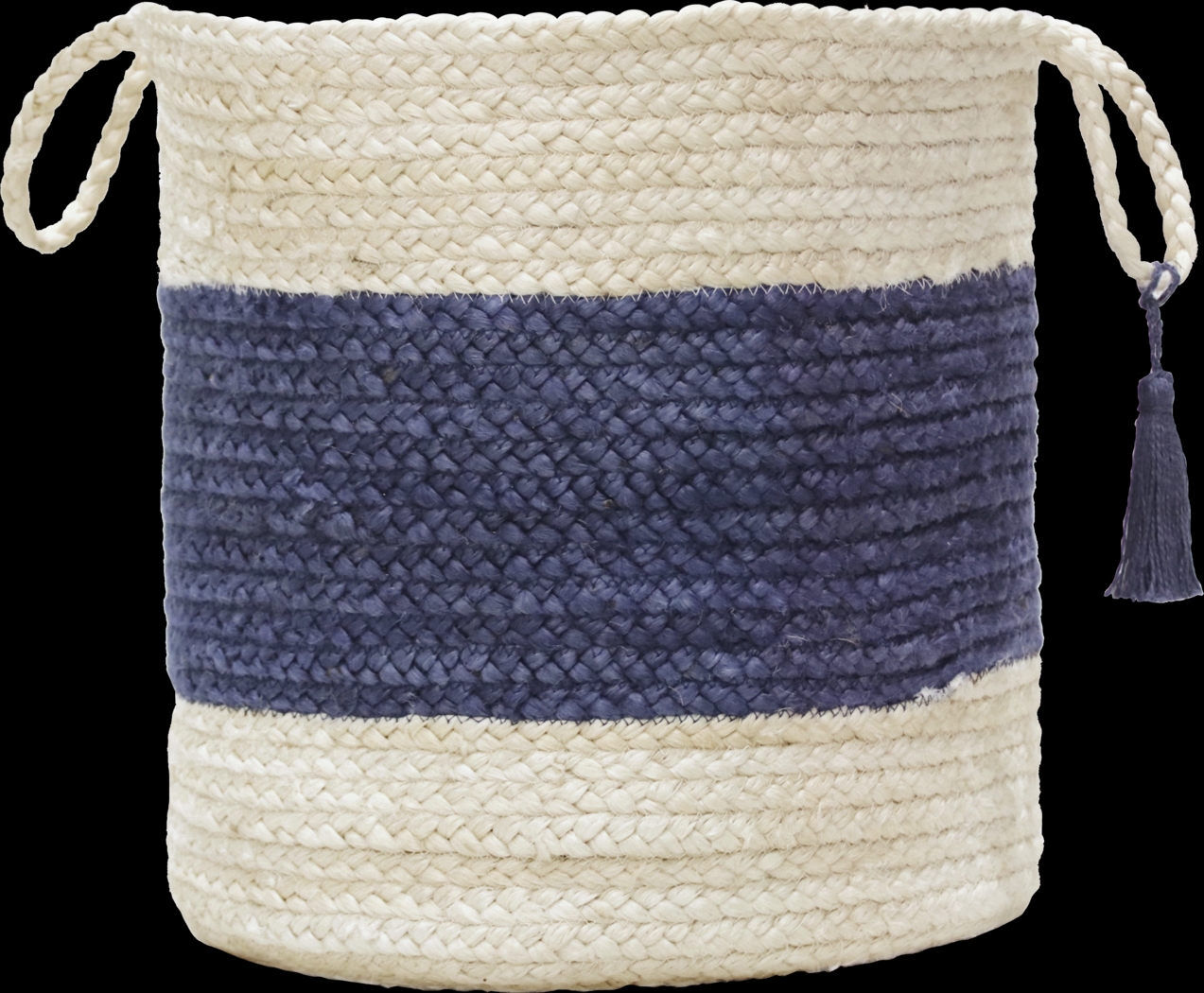 Grebella White/Blue 17 in. Basket - Thumbnail - Image 1