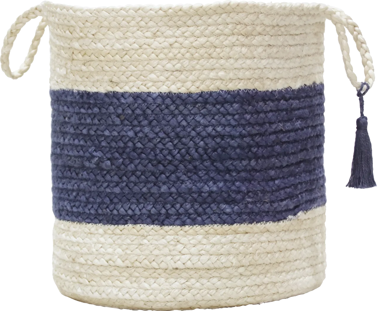 Grebella White/Blue 19 in. Basket - Thumbnail - Image 1