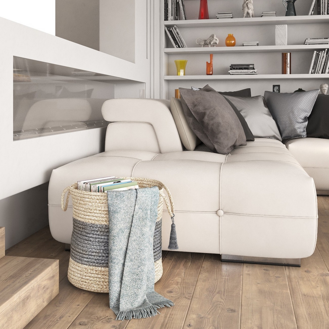 Grebella White/Gray 17 in. Basket - Thumbnail - Image 3