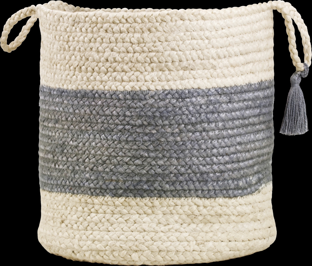 Grebella White/Gray 19 in. Basket - Thumbnail - Image 1