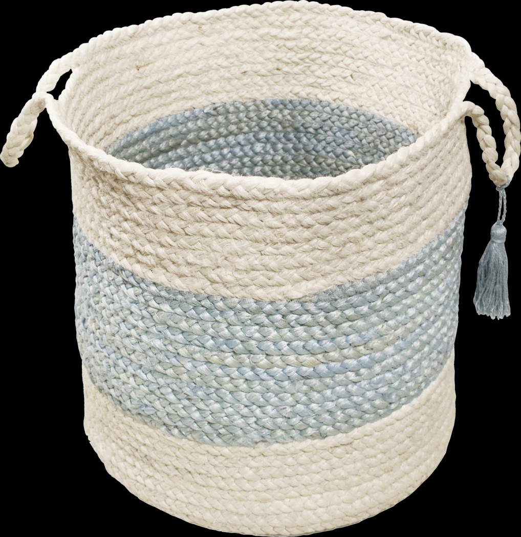 Grebella White/Light Blue 19 in. Basket - Thumbnail - Image 4