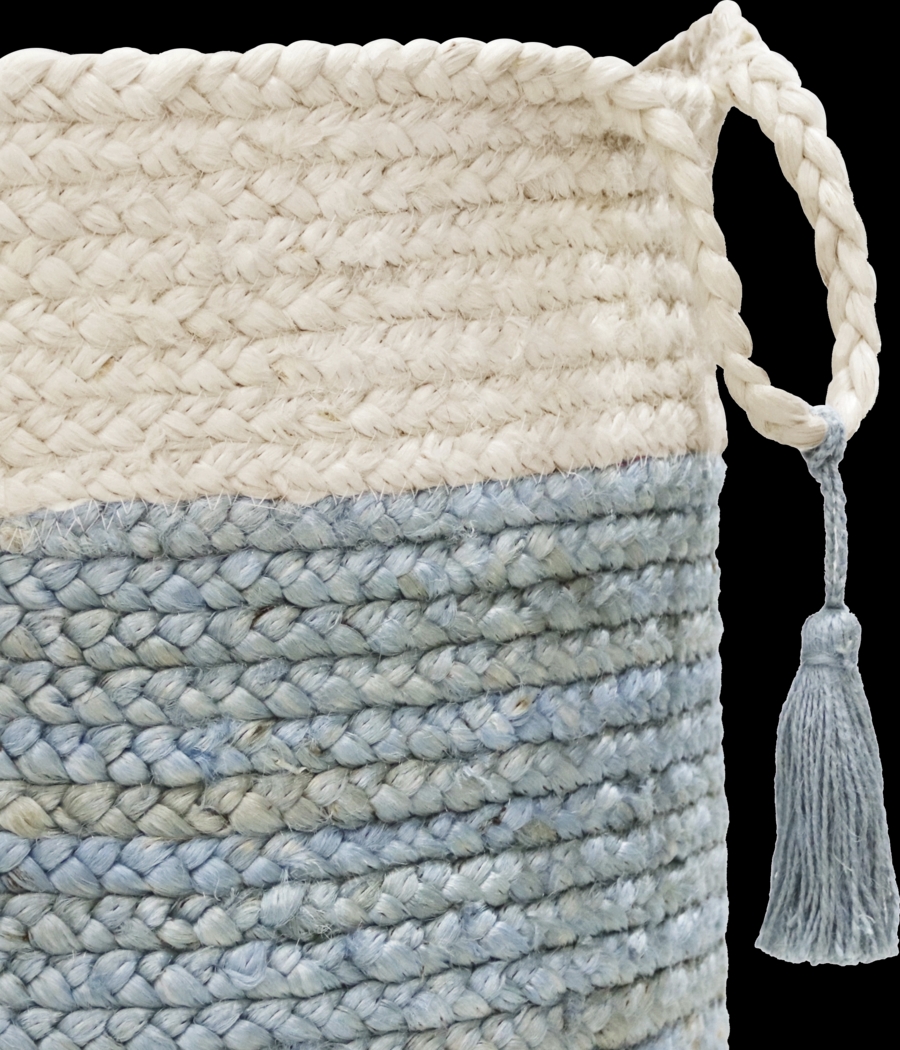 Grebella White/Light Blue 19 in. Basket - Thumbnail - Image 6