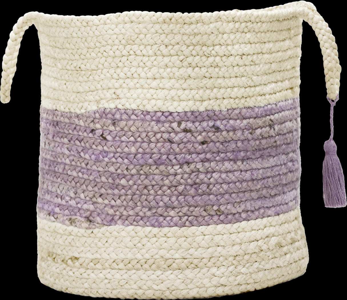 Grebella White/Lilac 17 in. Basket - Thumbnail - Image 1