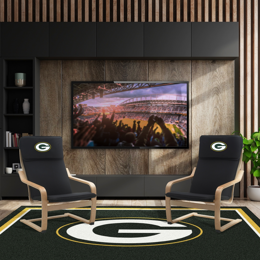Green Bay Packers Black Accent Chair - Thumbnail - Image 6