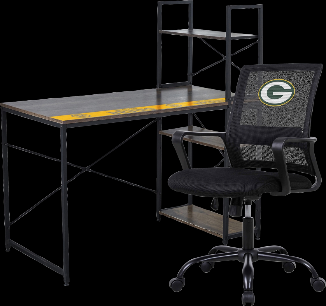 Green Bay Packers Desk and Chair Set - Thumbnail - Image 1