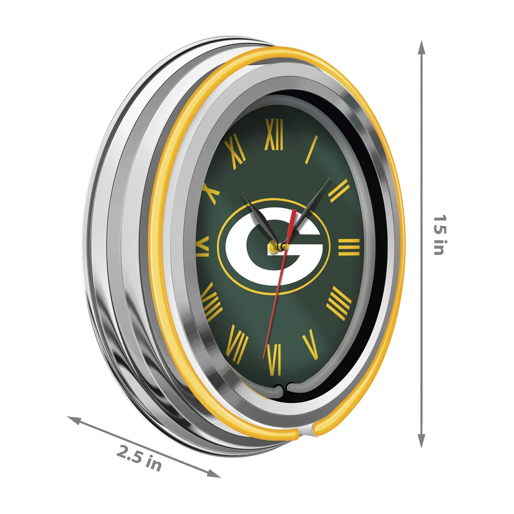 Green Bay Packers Neon Wall Clock - Thumbnail - Image 4