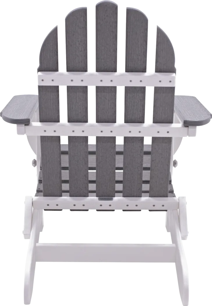 Greenport Natural White and Granite Outdoor Adirondack Chair - Thumbnail - Image 5