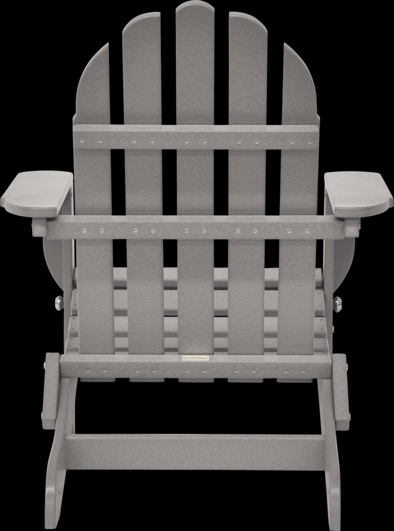Greenport Traditional Light Gray Outdoor Adirondack Chair - Thumbnail - Image 8