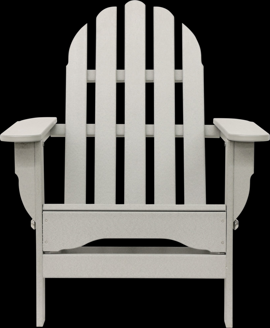 Greenport Traditional Light Gray Outdoor Adirondack Chair - Thumbnail - Image 9