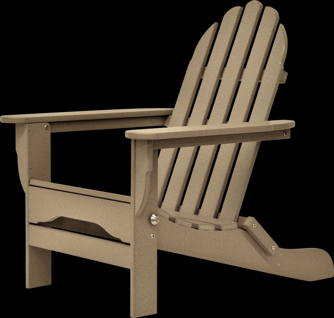Greenport Traditional Tan Outdoor Adirondack Chair - Thumbnail - Image 5